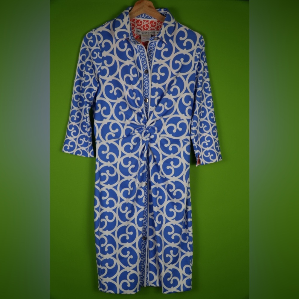 NWT Elegant Resort Midi Dress Yacht Dinner Style Flattering Fit Gretchen Scott M